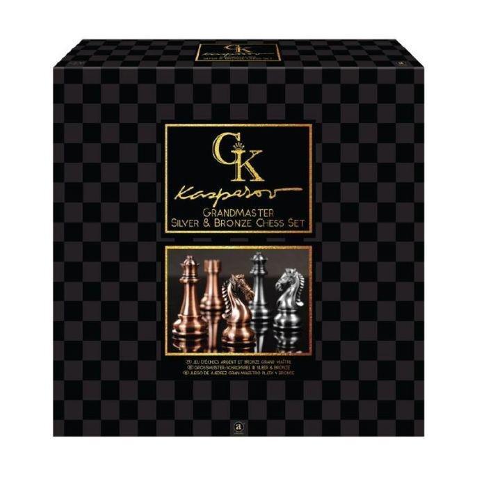 Merchant Ambassador Kasparov Grand Master Silver & Bronze Chess Set, , large image number 1