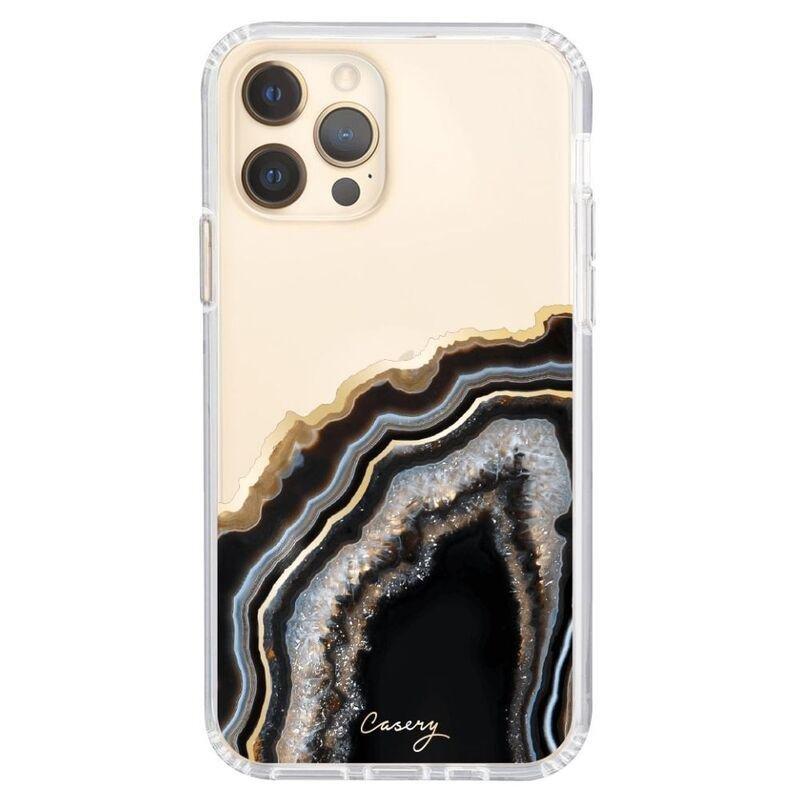 Casery Agate Case for iPhone 12 Pro/12 Black/Gold, , large image number 0