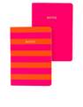 GO STATIONERY - Go Stationery Colourblock Pink/Orange Stripe A6 Set Of 2 Books