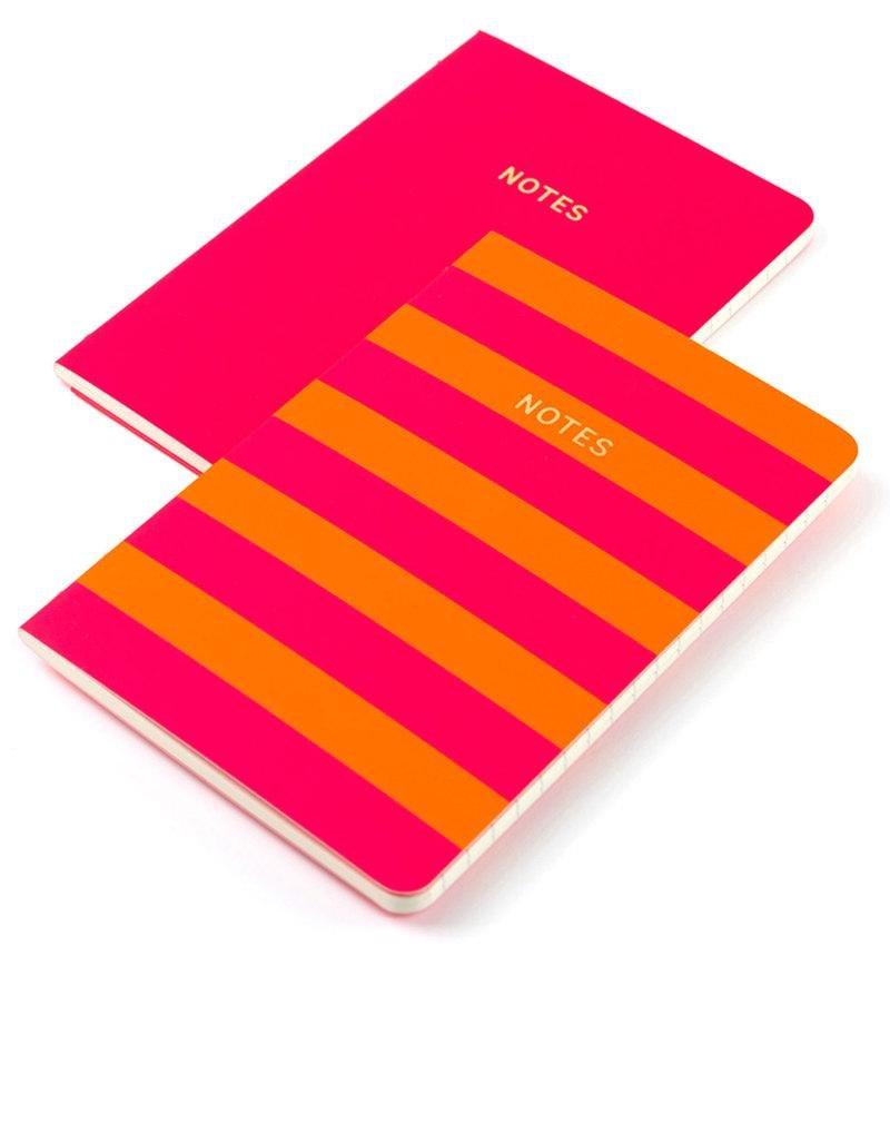 Go Stationery Colourblock Pink/Orange Stripe A6 Set Of 2 Books, , large image number 7