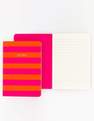 GO STATIONERY - Go Stationery Colourblock Pink/Orange Stripe A6 Set Of 2 Books