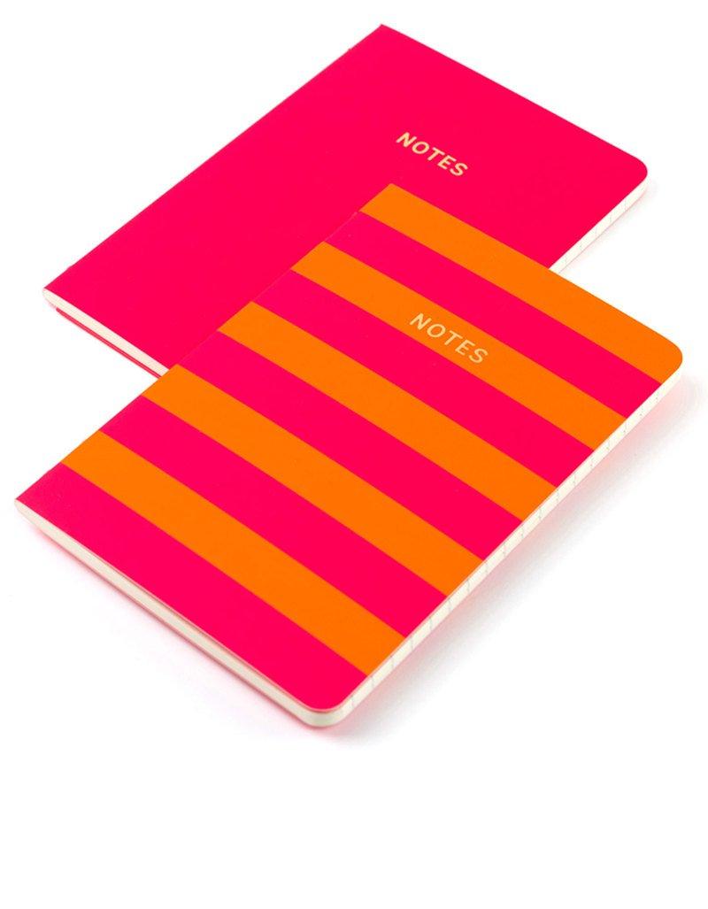 Go Stationery Colourblock Pink/Orange Stripe A6 Set Of 2 Books, , large image number 12