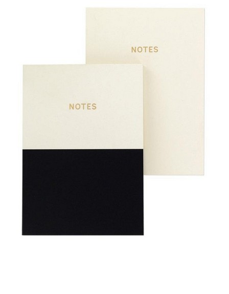 GO STATIONERY - Go Stationery Colourblock Mono Duo A6 Set Of 2 Notebooks