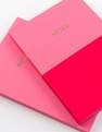 GO STATIONERY - Go Stationery Colourblock Candy/Cerise Pink Duo A6 Set Of 2 Notebooks