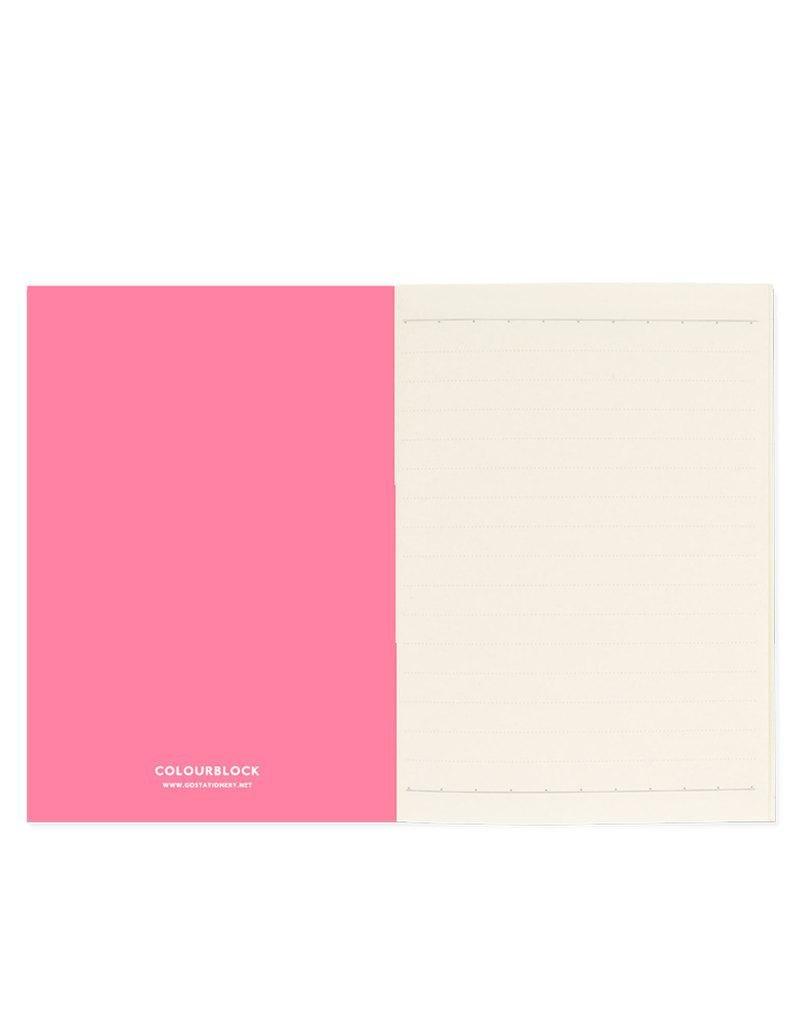 Go Stationery Colourblock Candy/Cerise Pink Duo A6 Set Of 2 Notebooks, , large image number 2