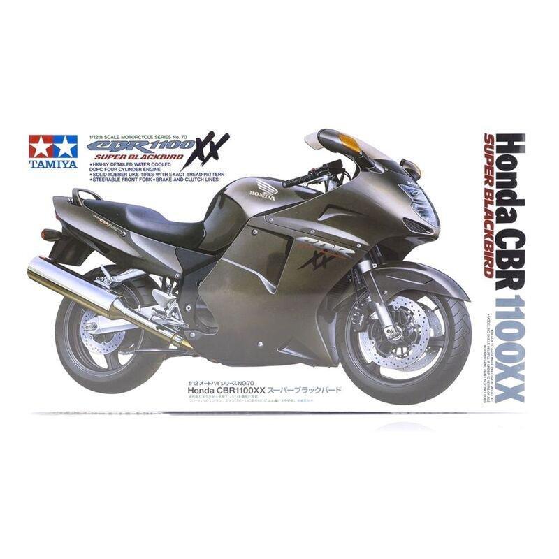 Tamiya Motorcycle No.70 Honda Cbr 1100Xx Super Blackbird 1.12 Scale Assembly Kit, , large image number 1