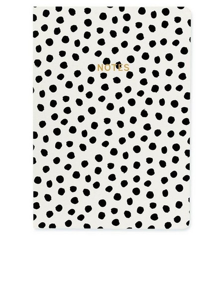GO STATIONERY - Go Stationery Monochrome Painterly Dots A5 Notebook