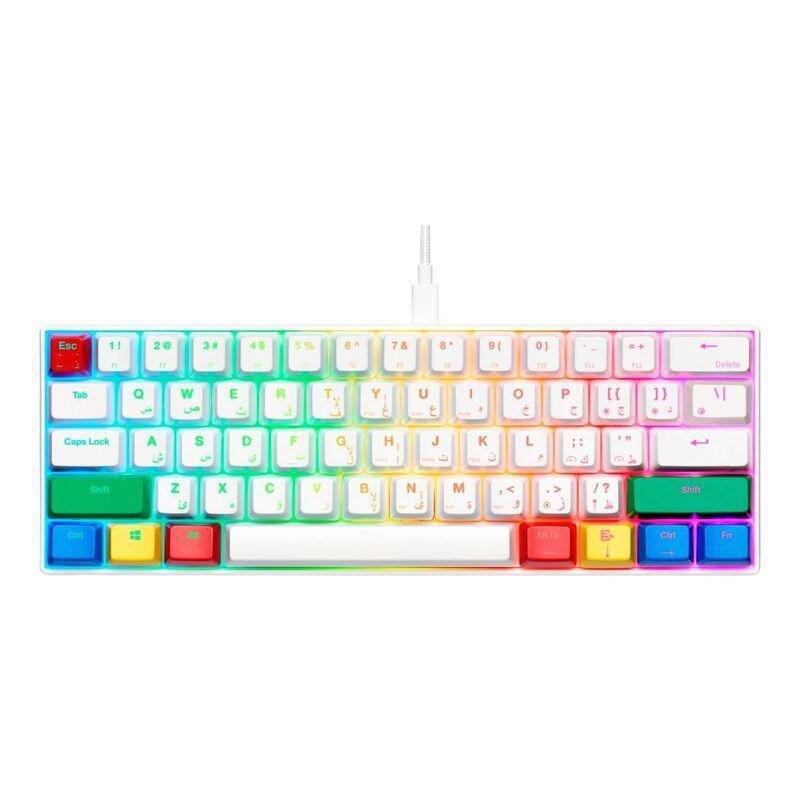 Gamertek GK60 Mini Mechanical Gaming Keyboard Pro - Rgby (English/Arabic), , large image number 0