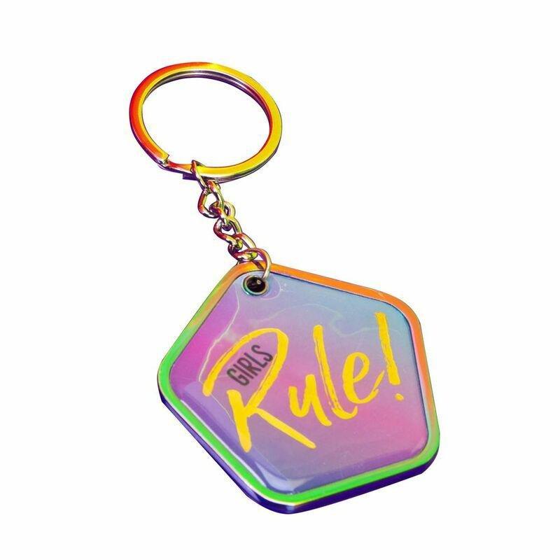 Celebrations Tutti Frutti Girls Rule Pentagon Keyring, , large image number 0