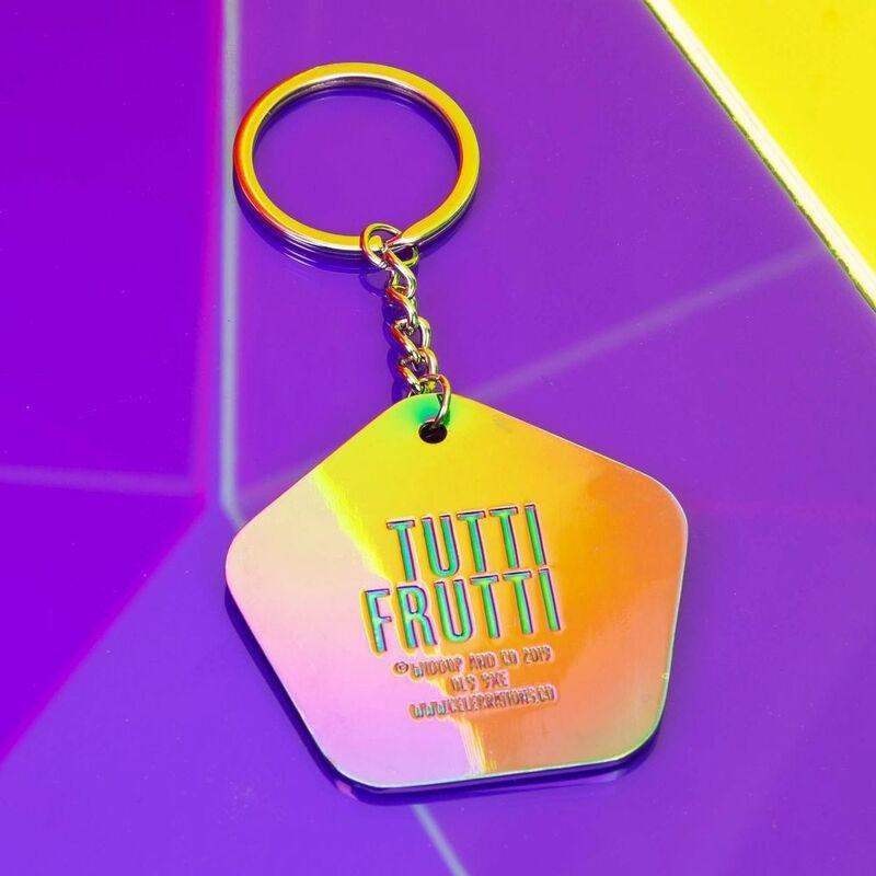 Celebrations Tutti Frutti Girls Rule Pentagon Keyring, , large image number 2