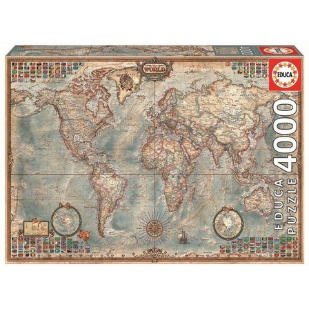 EDUCA - Educa The World Executive Map 4000 Pcs Jigsaw Puzzle