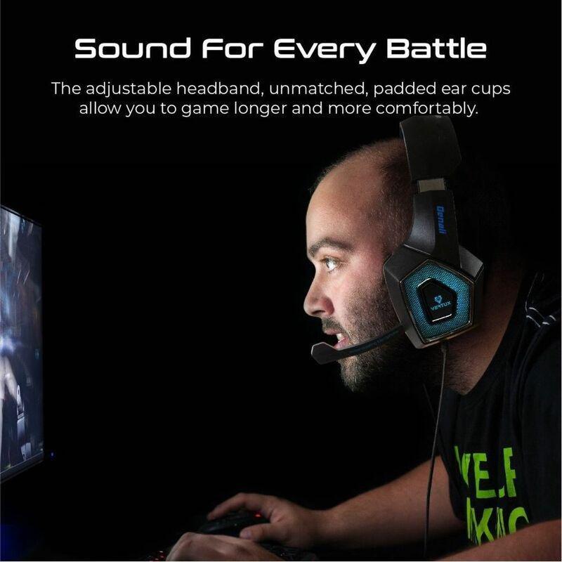 Vertux Denali High Fidelity Suroud Sound Gaming Headset Blue, , large image number 3