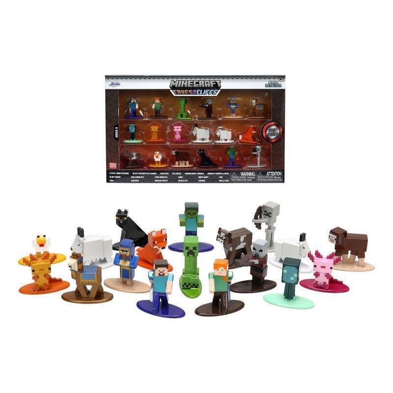 Jada Toys Nano Metalfigs Minecraft Caves and Cliffs 18 Piece Wave 8 Multi Pack 4-cm Metal Nano Collectible Figures, , large image number 0