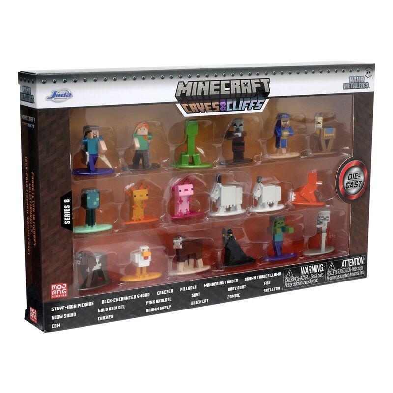 Jada Toys Nano Metalfigs Minecraft Caves and Cliffs 18 Piece Wave 8 Multi Pack 4-cm Metal Nano Collectible Figures, , large image number 1