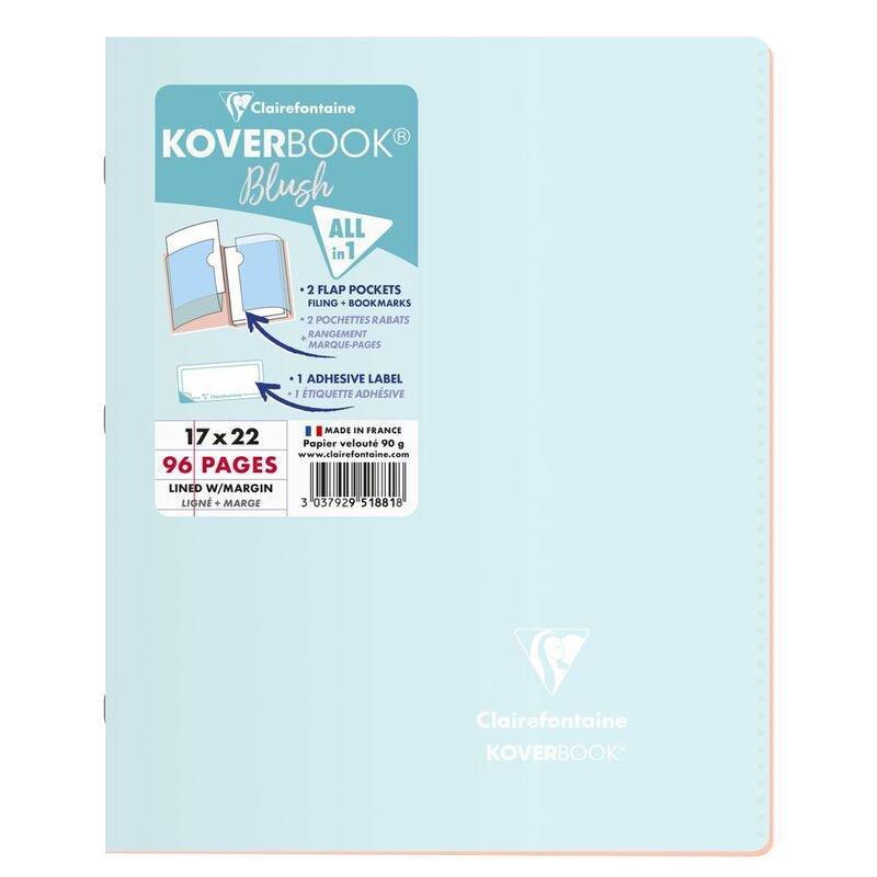 Clairefontaine Koverbook Blush Stapled Opaque Polypro Notebook - 48 Lined Sheets (17 x 22 cm) (Assorted Colours - Includes 1), , large image number 2