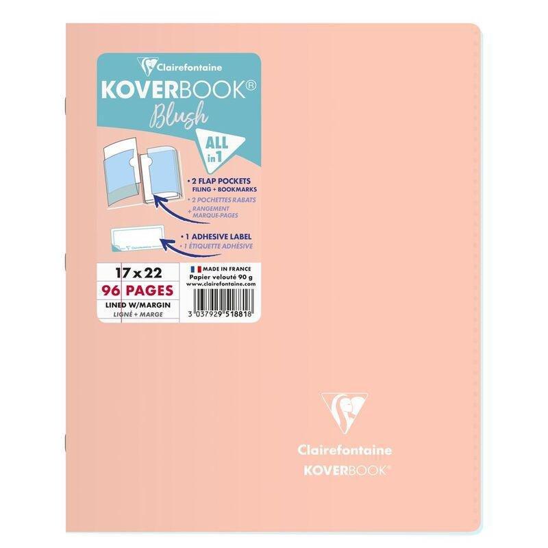 Clairefontaine Koverbook Blush Stapled Opaque Polypro Notebook - 48 Lined Sheets (17 x 22 cm) (Assorted Colours - Includes 1), , large image number 3