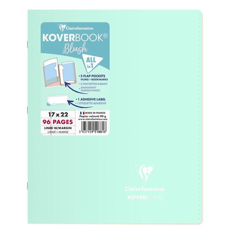 Clairefontaine Koverbook Blush Stapled Opaque Polypro Notebook - 48 Lined Sheets (17 x 22 cm) (Assorted Colours - Includes 1), , large image number 4