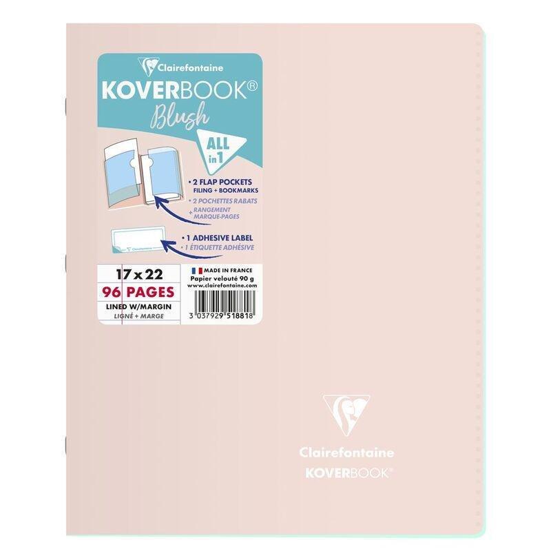Clairefontaine Koverbook Blush Stapled Opaque Polypro Notebook - 48 Lined Sheets (17 x 22 cm) (Assorted Colours - Includes 1), , large image number 5