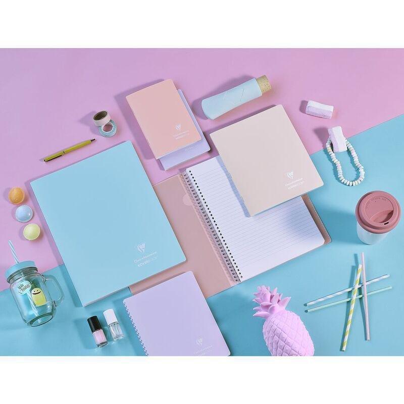 Clairefontaine Koverbook Blush Stapled Opaque Polypro Notebook - 48 Lined Sheets (17 x 22 cm) (Assorted Colours - Includes 1), , large image number 6