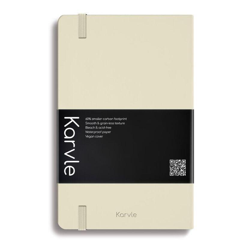 Karvle Lined Hardcover Stone Paper Notebook - Stone (13 x 21 cm), , large image number 1