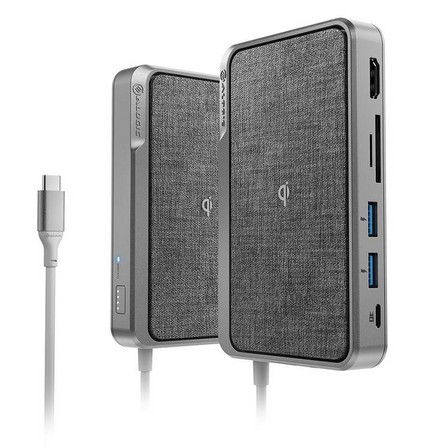 ALOGIC - Alogic USB-C Dock Wave All-in-One/USB-C Hub with Power Delivery - Space Grey