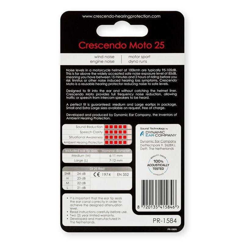Crescendo Moto 25 Hearing Protection Reusable Earplugs, , large image number 4