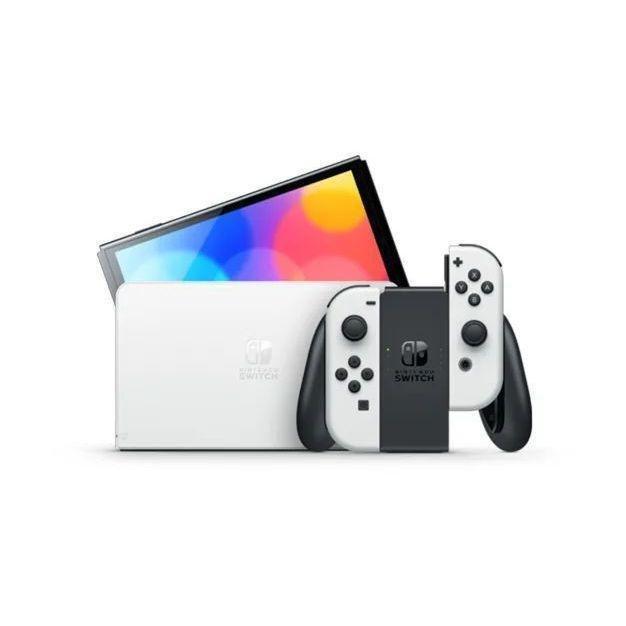 Nintendo Switch OLED White Joy-Con Console, , large image number 0