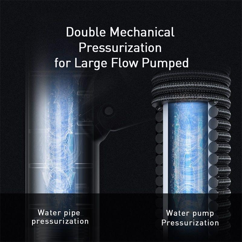 Baseus Simple Life Car Wash Spray Nozzle with Magic Telescopic Water Pipe 15m - Black, , large image number 1