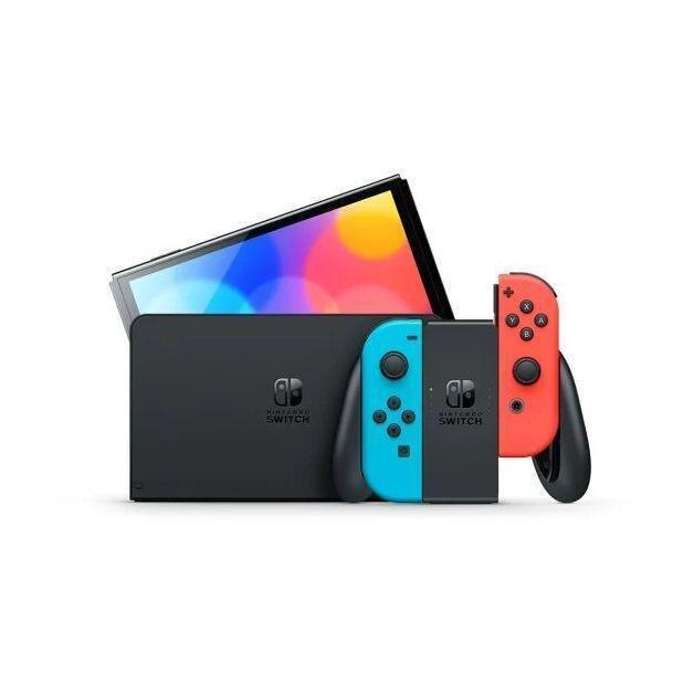 Nintendo Switch OLED Neon Joy-Con Console, , large image number 0