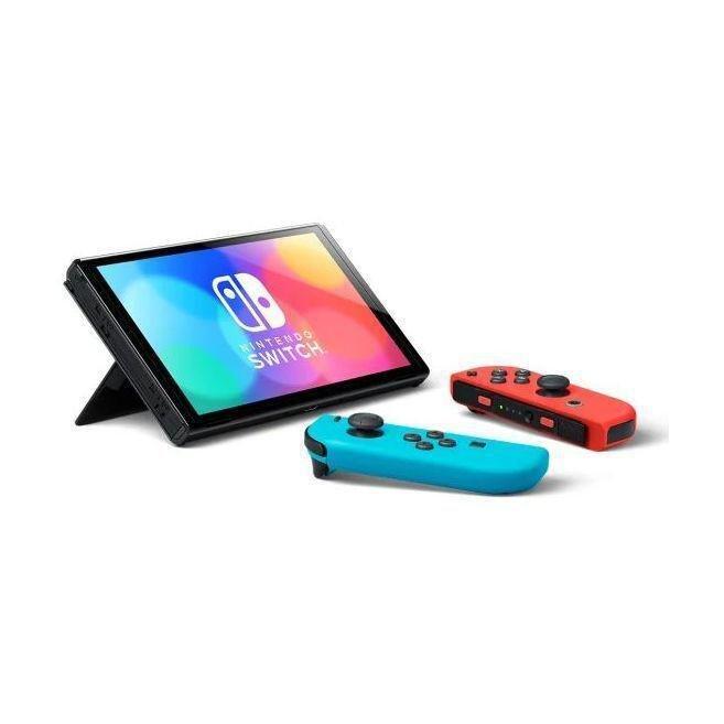 Nintendo Switch OLED Neon Joy-Con Console, , large image number 1