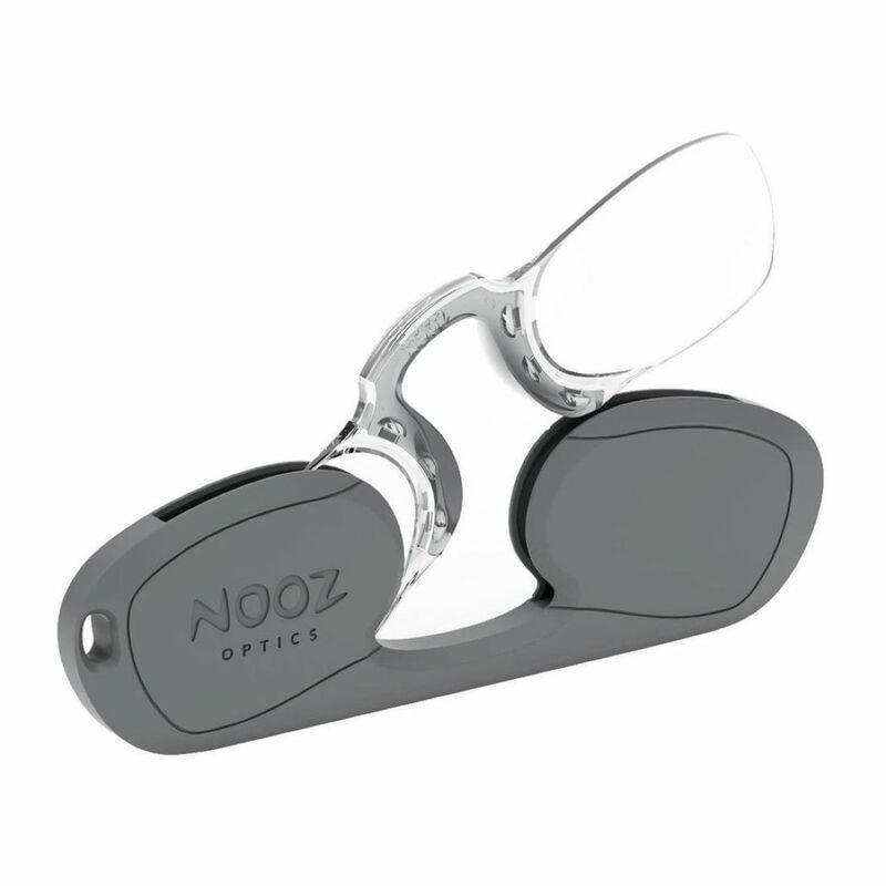 Nooz Retrochic Rectangular Reading Glasses Grey +(+3 Perscription), , medium