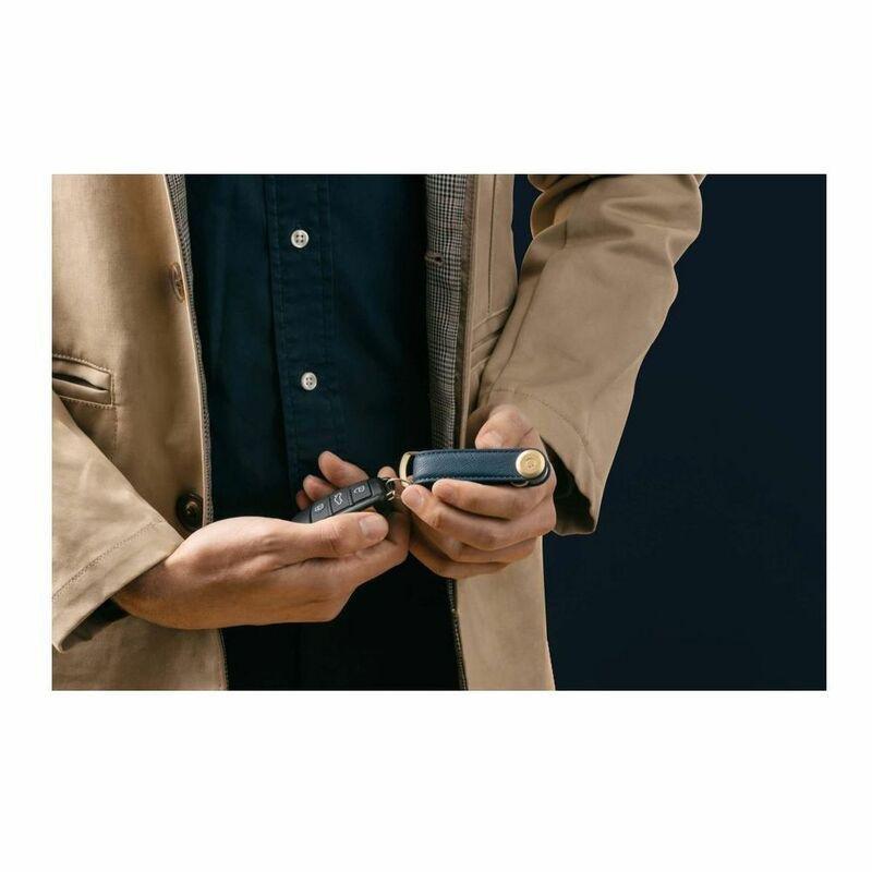 Orbitkey Saffiano Leather Keychain Oxford Navy, , large image number 1