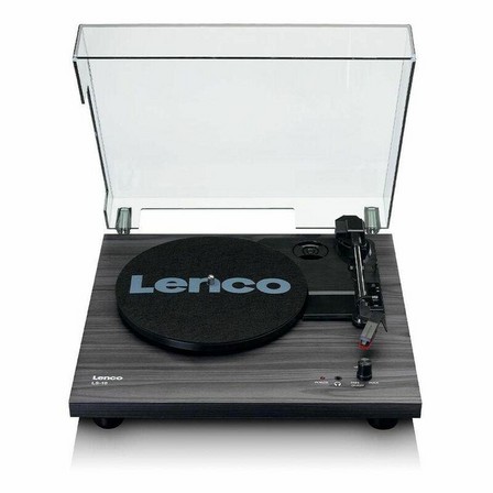 LENCO - Lenco LS-10 Belt-Drive Turntable with Built-in Speakers - Black