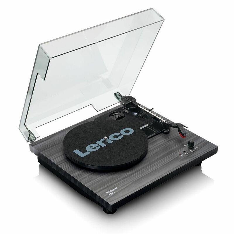 Lenco LS-10 Belt-Drive Turntable with Built-in Speakers - Black, , large image number 3
