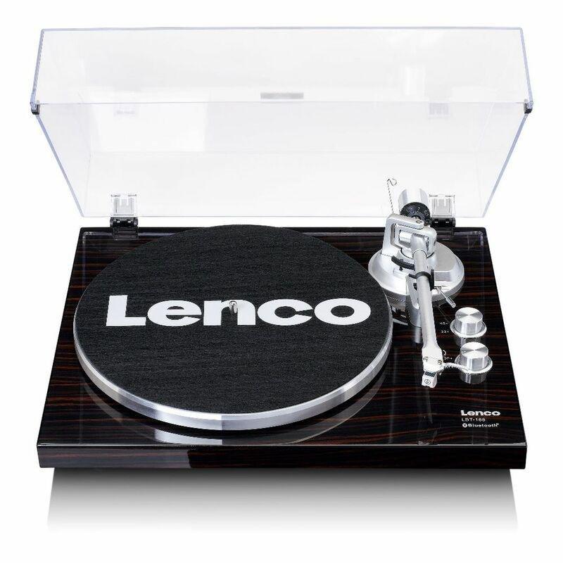 Lenco LBT-188 Bluetooth Belt-Drive Turntable with Built-in Preamp - Walnut, , medium
