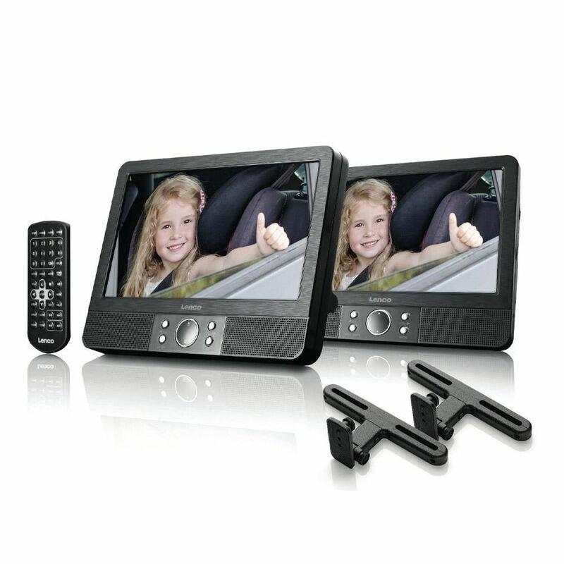 Lenco MES-405 Portable DVD Player 9 Inch Screen DVD & USB (Set of 2), , large image number 0