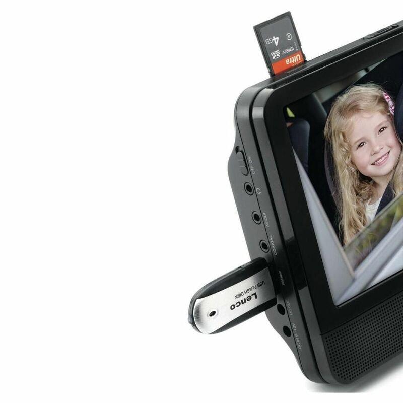 Lenco MES-405 Portable DVD Player 9 Inch Screen DVD & USB (Set of 2), , large image number 1