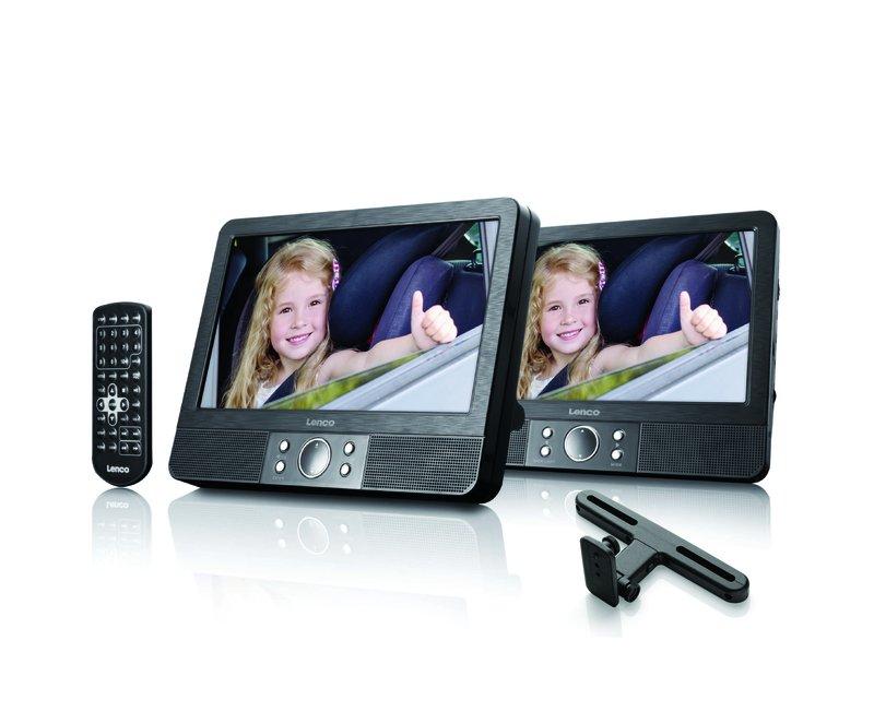 Lenco MES-405 Portable DVD Player 9 Inch Screen DVD & USB (Set of 2), , large image number 2