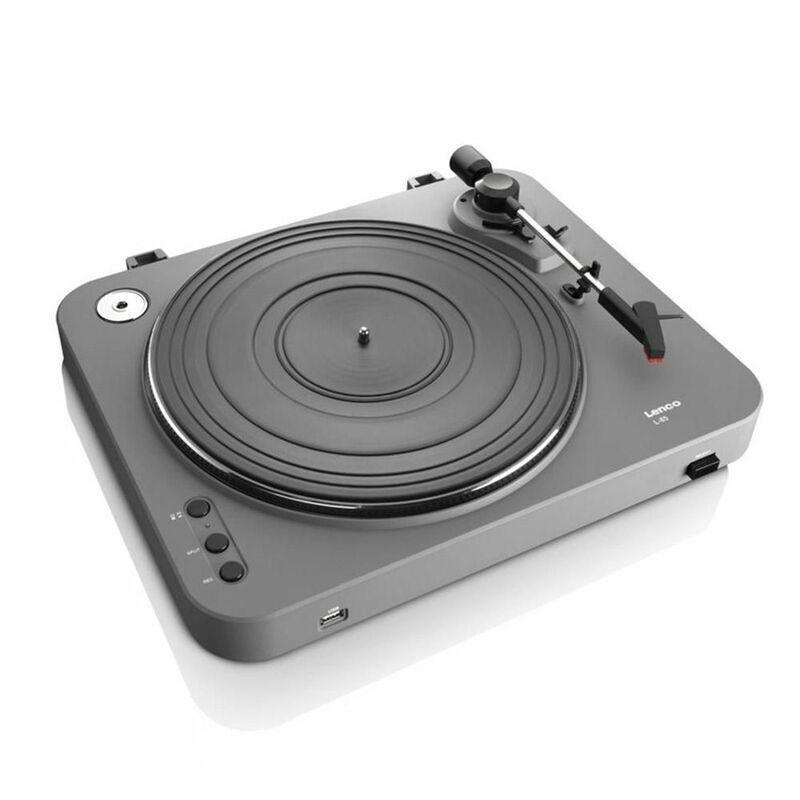 Lenco L-85 Belt-Drive Turntable with Built-in Preamp & Autostop Return - Silver, , large image number 1