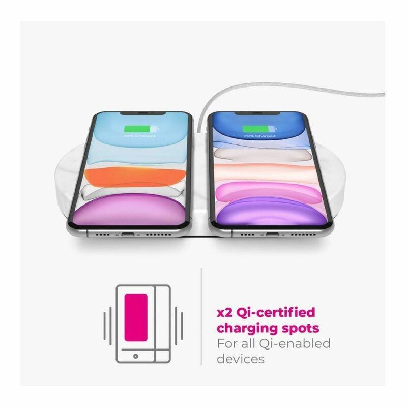 Eggtronic Stone Dual Wireless Charger White Marble, , large image number 4