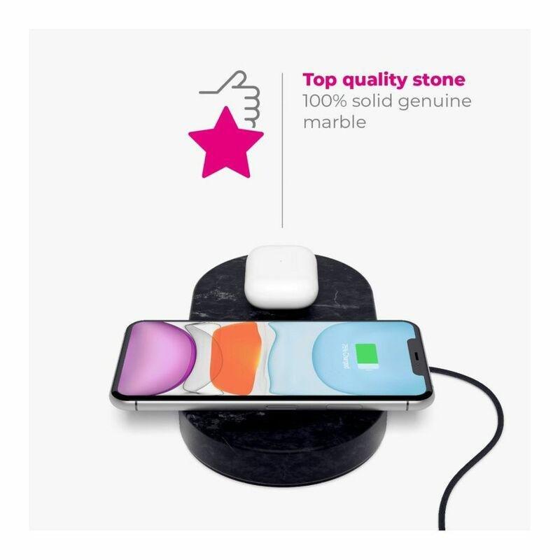 Eggtronic Stone Dual Wireless Charger Black Marble, , large image number 2