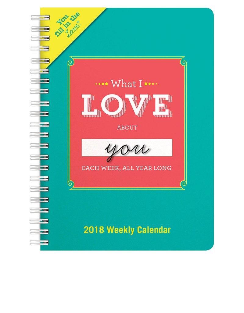 Knock Knock What I Love About You Fill In The Love Weekly Calendar, , large image number 0