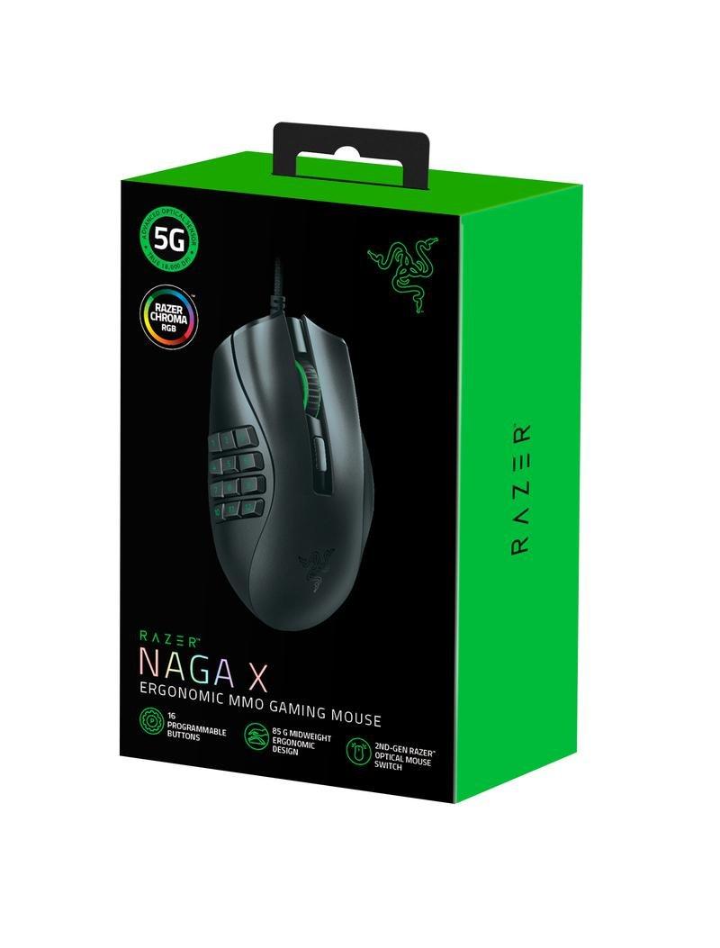 RAZER - Razer Naga X Ergonomic MMO Gaming Mouse 18000 Dpi