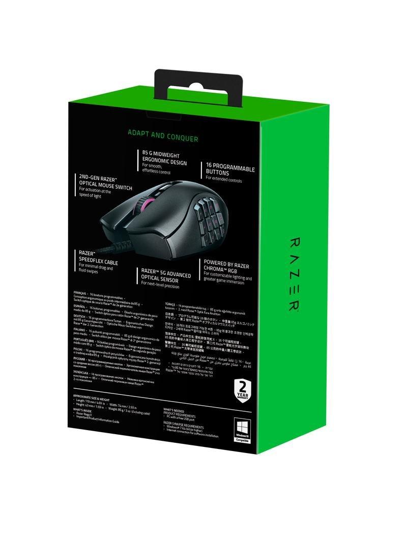 RAZER - Razer Naga X Ergonomic MMO Gaming Mouse 18000 Dpi