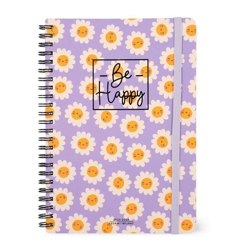 Legami 16-Month Diary - 2023/2024 - Large Weekly Spiral Bound Diary - Daisy, , large image number 0