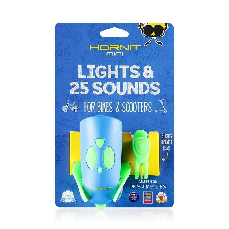Hornit Mini Lights And 25 Sounds For Bikes And Scooters Green/Blue, , large image number 0