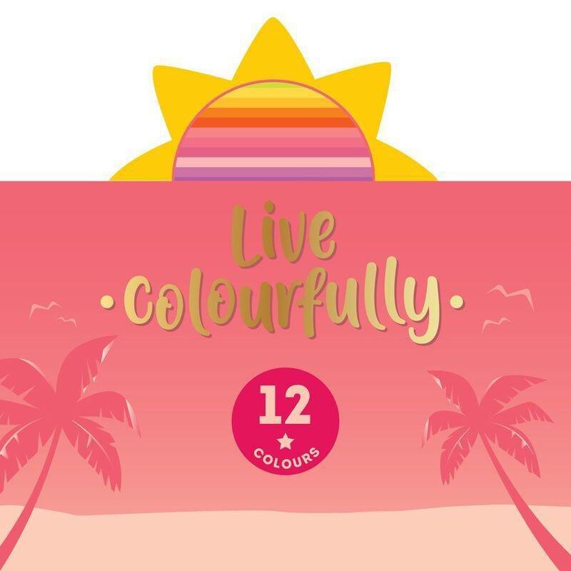 Legami Set of 12 Colouring Pencils - Live Colourfully - Magenta, , medium