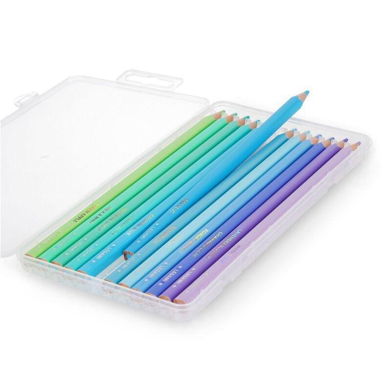 LEGAMI - Legami Set of 12 Colouring Pencils - Live Colourfully - Cyan