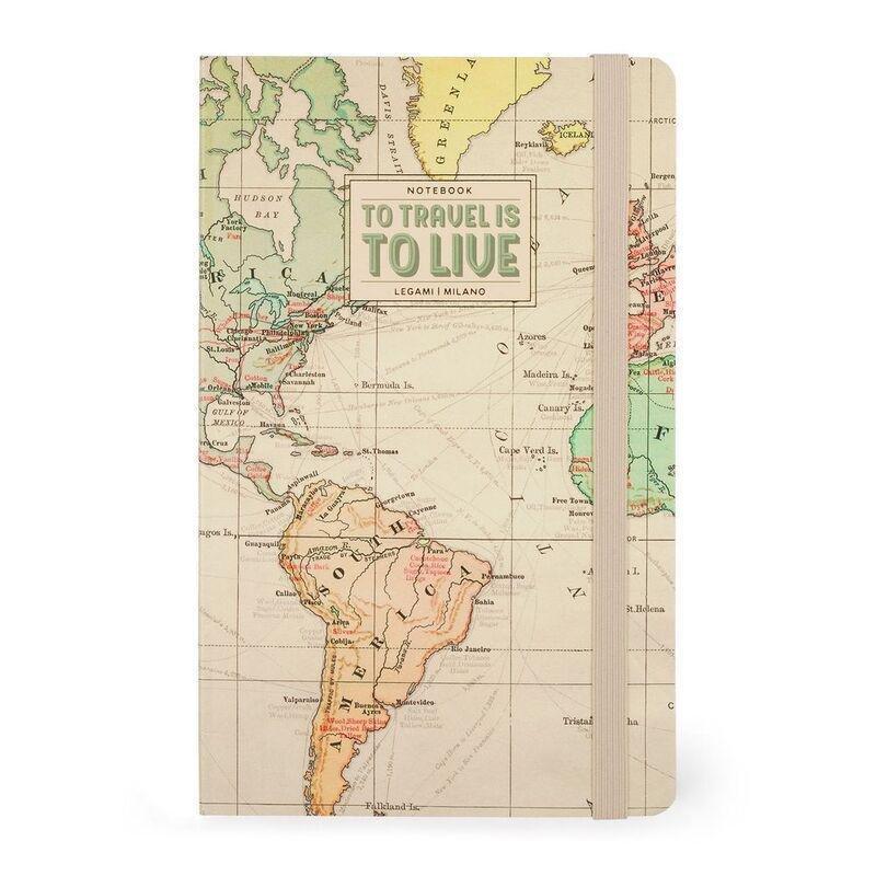 Legami Lined Notebook - Photo Notebook - Medium - Travel, , medium