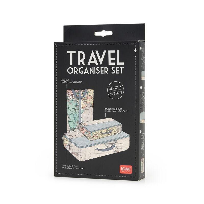 Legami Set of 3 Travel Bags - Travel Organiser Set - Travel, , medium